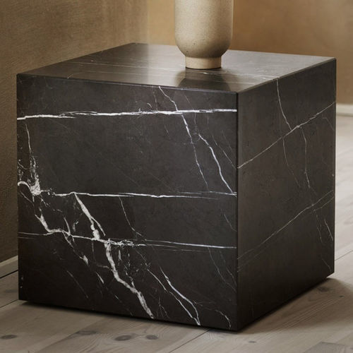 现代风格边桌 - PLINTH - AUDO - 大理石 / 大理石底座桌脚 / 立方体