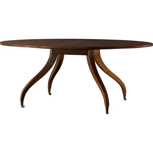传统风格餐桌 - SHERATON - Baker Furniture Co. - 胡桃木 / 核桃木桌脚 / 椭圆