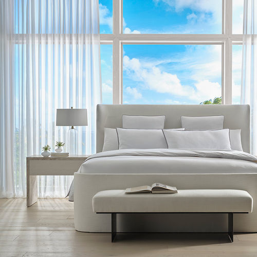 现代风格床头柜 - CORONADO  - Baker Furniture Co. - 栎木 / 大理石 / 大理石底座桌脚