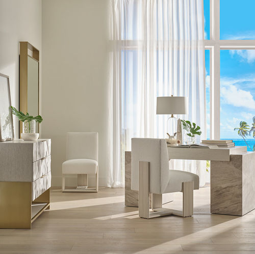 原创设计办公桌 - BRIGHTON  - Baker Furniture Co. - 栎木 / 木制贴皮 / 大理石
