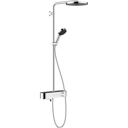 镀铬表层淋浴柱 - PULSIFY S SHOWERPIPE 260 1JET - hansgrohe - 壁挂 / 现代风格 / 带有手持淋浴喷头