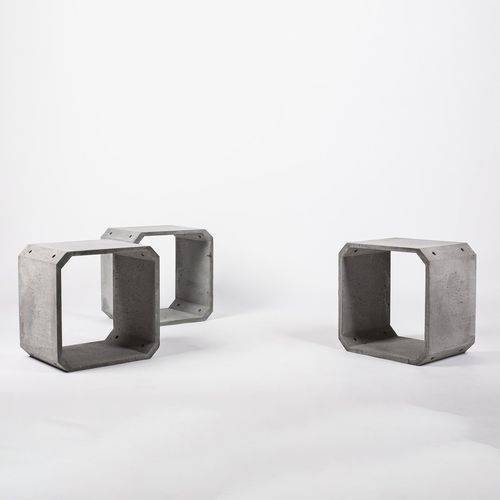 现代风格边桌 - KOU - BENTU DESIGN - 混凝土 / 混凝土桌脚 / 长方形