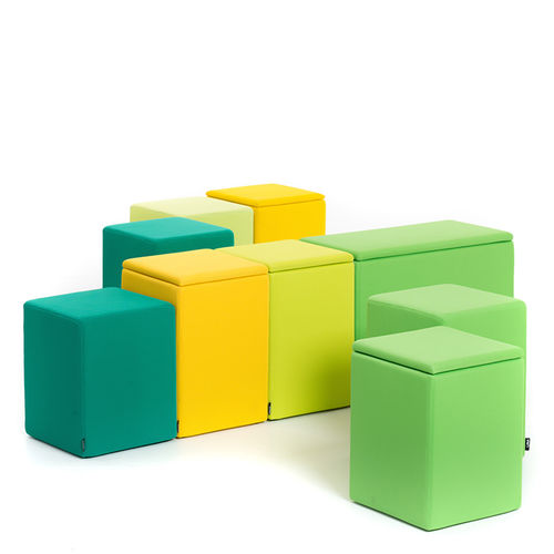 波普风格坐墩 - THE BOX AND THE CUBE - LINA furniture - 布料 / 聚酯 / 方形