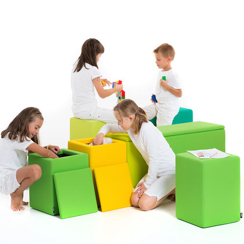 波普风格坐墩 - THE BOX & THE CUBE - LINA furniture - 布料 / 组合式 / 带收纳