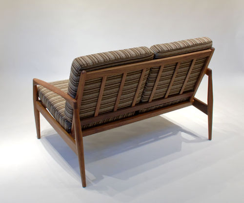 北欧风格沙发 - PAPER KNIFE - Miyazaki Chair Factory - 棕色 / 木质 / 双人