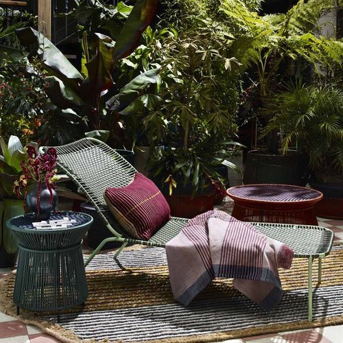 现代风格边桌 - CARIBE  - Ames design - 钢 / 再生塑料 / 镀锌钢桌脚