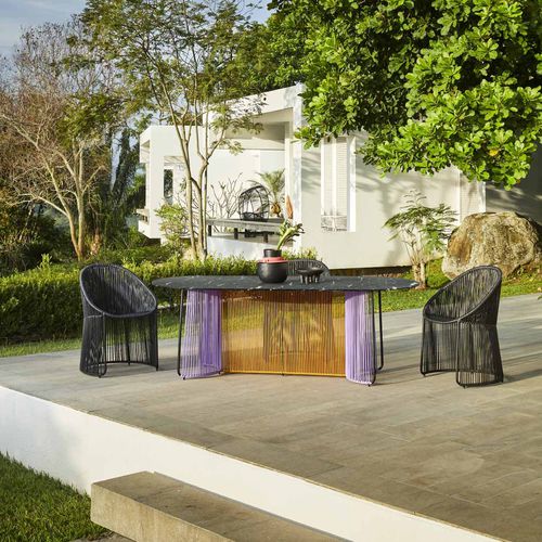 现代风格餐桌 - CARTAGENAS - Ames design - 金属 / 大理石 / 再生塑料
