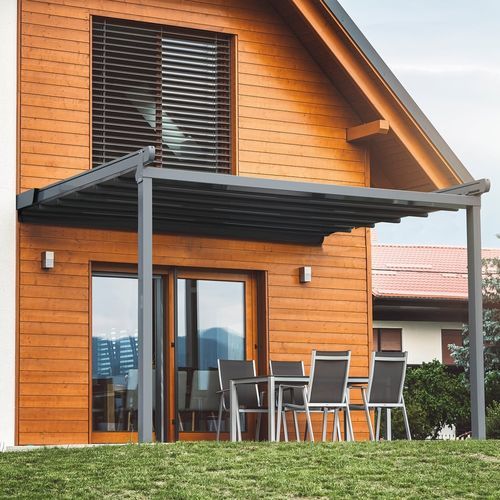 临墙凉棚架 - 690 - Kadeco Sonnenschutzsysteme GmbH - 不锈钢 / 布料 / 帆布棚顶