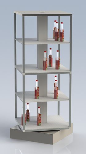 酒瓶陈列架 - TOTEM TWIST - Movidos srl - 不锈钢 / HPL / Plexiglas®宝克力