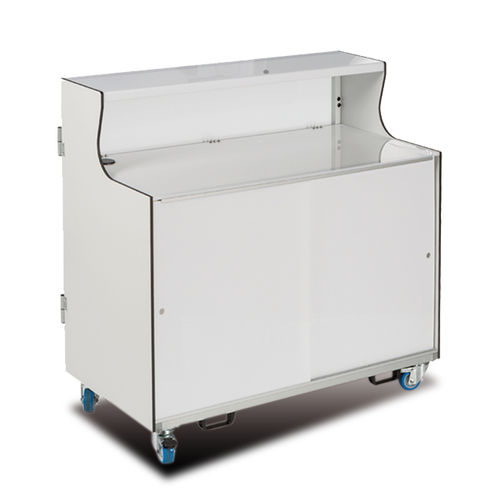 HPL前台接待桌 - FOLDY - Movidos srl - 不锈钢 / 阳极氧化铝 / Plexiglas®宝克力