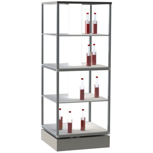 酒瓶陈列架 - TOTEM - Movidos srl - 不锈钢 / HPL / Plexiglas®宝克力