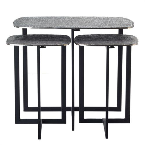 现代风格边桌 - JUTE-SILVER-SET3 - Pols Potten - 铝 / 铁 / 长方形