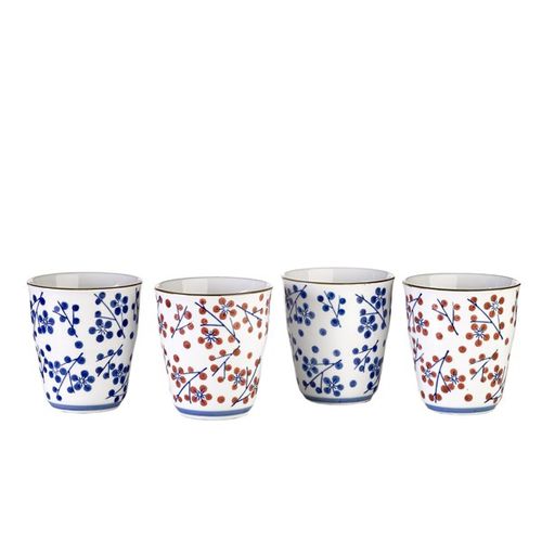 瓷质杯子 - JAPANESE DOT SET4  - Pols Potten