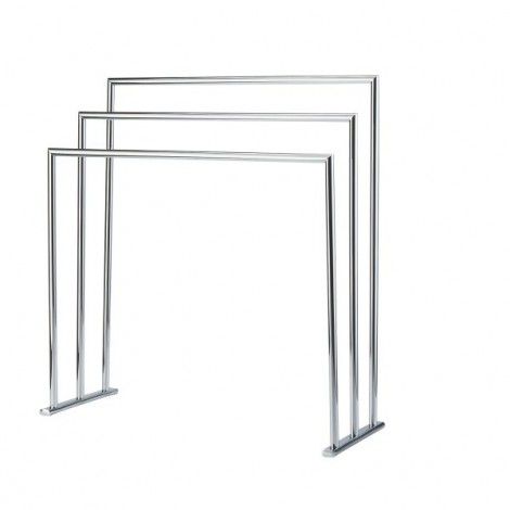3杆式毛巾架 - THREE TIER - Klomfar GmbH - 落地 / 镀铬黄铜