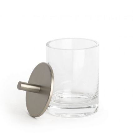玻璃收纳瓶 - ROUND UP: NICKEL - Klomfar GmbH - 带盖 / 用于浴室