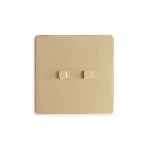 智能家居设备开关 - GRACE - SQUARE  - Atelier Luxus - 按钮式开关 / 暗装 / 黄铜