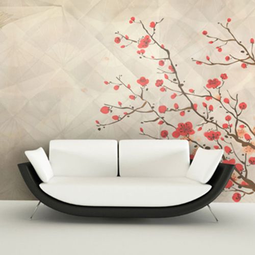 现代风格墙纸 - JAPANESE CRANES - Neodko - 无纺布 / 乙烯基 / 自然图案