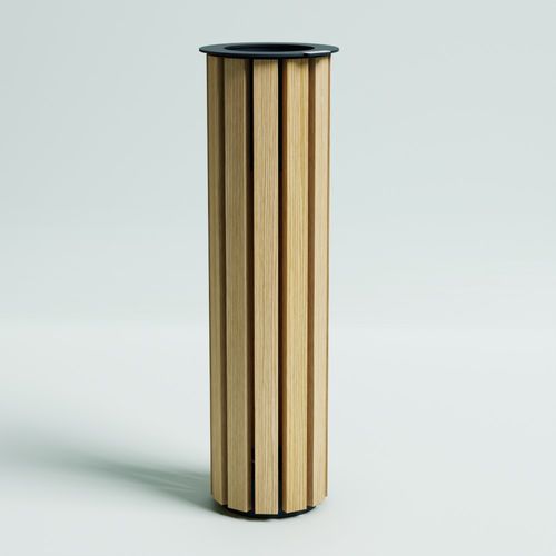 落地烟灰缸 - cité Bois - Objets Publics - 黄杉木 / 热喷漆钢 / 户外