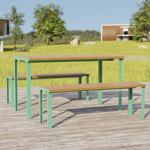现代风格餐桌 - cité Bois - Objets Publics - 实木 / 黄杉木 / 粉末涂层钢桌脚