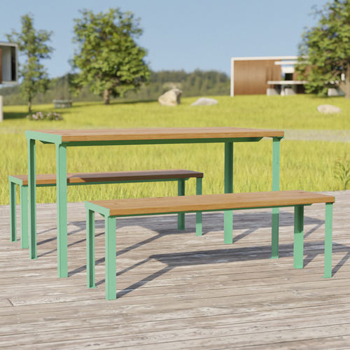 现代风格花园椅 - cité Bois - Objets Publics - 实木 / 黄杉木 / 热喷漆钢