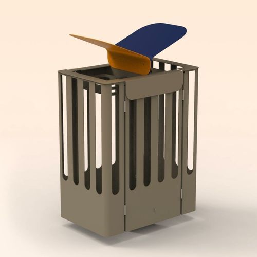 公共垃圾袋架 - cité Z - Objets Publics - 垃圾分类 / 落地式 / 热喷漆钢
