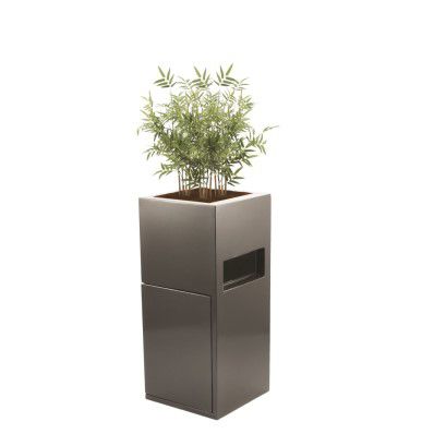 复合材料花坛 - TRASHAWAY - Livingreen design - 正方形 / 带垃圾桶 / 现代风格