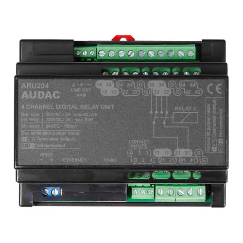 行人桥接口模块 - ARU204 - Audac - DIN导轨 / 以太网 / RS485