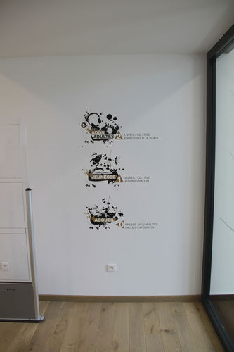 大自然墙贴 - MÉDIATHÈQUE BARR - Atelier d'Art Osmoze - Design & décoration murale - 公共机构用 / 标识