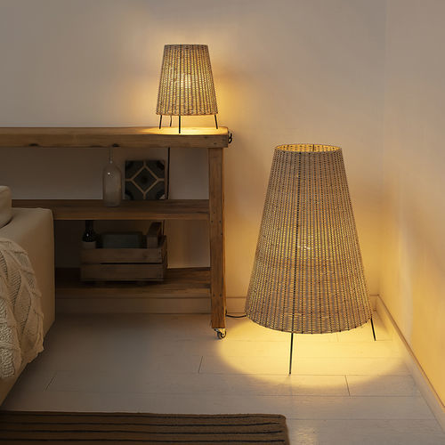 地面灯 - CADAQUES P - Luxcambra - 落地 / 柳编 / PVC