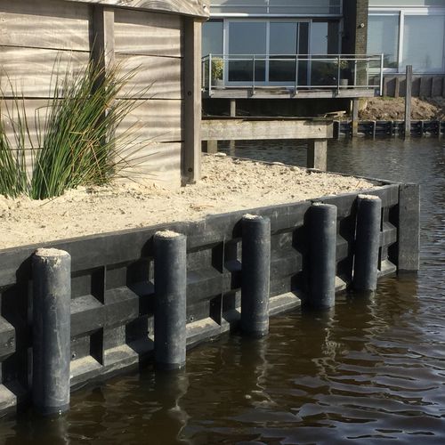 再生塑料挡土墙 Rapidretain Lankhorst 预制 用于花园围栏