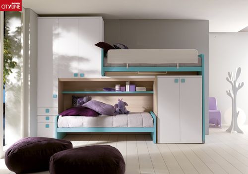 双层床 - COMPOSIZIONE 408 A - MOVING - Doimo City Line - 单人 / 现代风格 / 组合衣柜