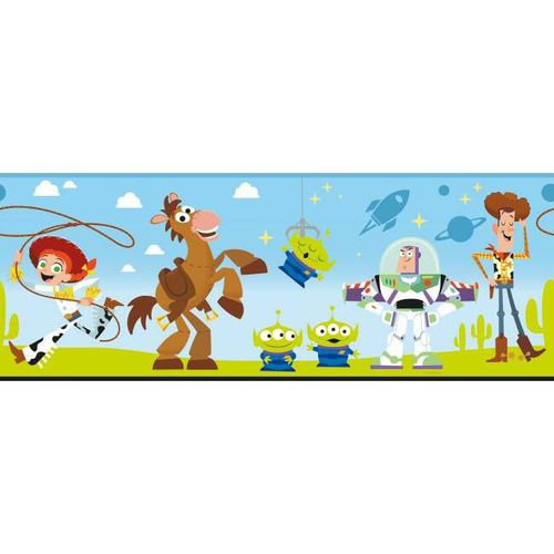 现代风格墙纸边框 - Disney and Pixar Toy Story 4 - York wallcoverings - 儿童图案 / 蓝色 / 绿色