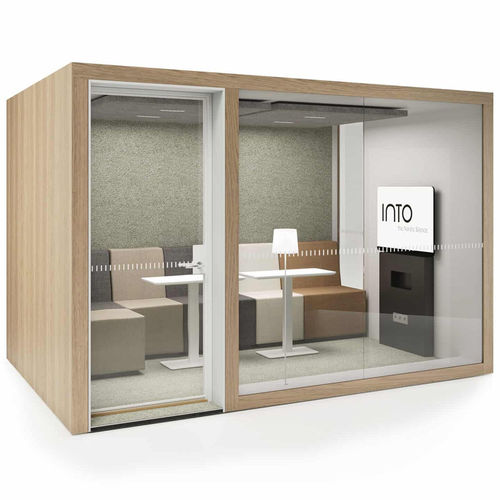 声学办公桌POD - POD 4 - INTO Concept - 玻璃 / MDF / 用于开放空间