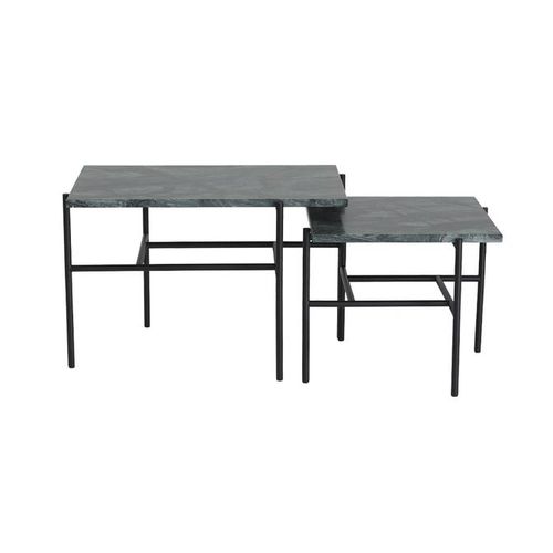 北欧风格茶几 - STONEUPCYCLE - Bruunmunch Furniture ApS - 大理石 / 涂漆金属桌脚 / 长方形