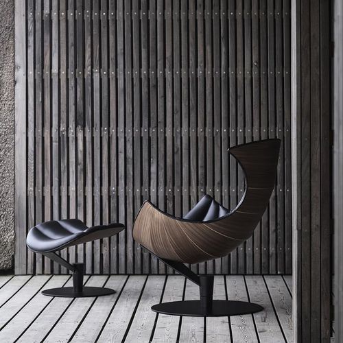 北欧风格扶手椅 - THE LOBSTER - Bruunmunch Furniture ApS - 皮质 / 山毛榉木 / 木制贴皮