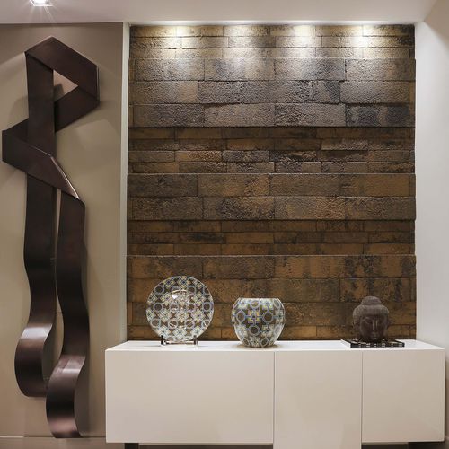 室内墙面材料 - ECOBRICK GREZZO - Castelatto - 用于室外 / 混凝土 / 布艺