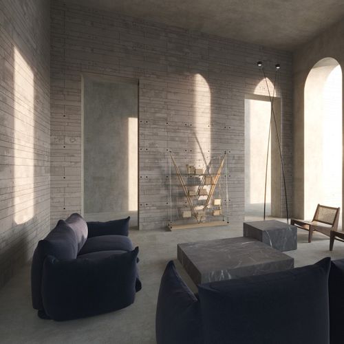 室内墙面材料 - APPARENTE - Castelatto - 用于室外 / 混凝土 / 布艺