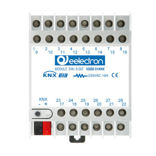 二进制输入式接口模块 - IO88E01KNX - Eelectron - 二进制输出 / DIN导轨 / KNX