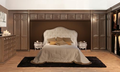 双人床 - NORMA - Casta Diva Interiors - 传统风格 / 带软包床头板 / 布料