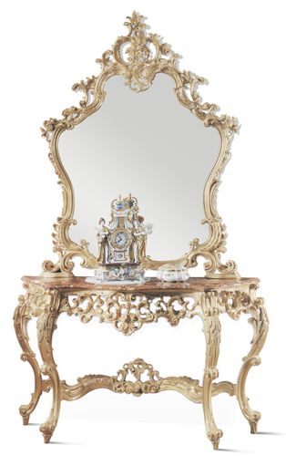新巴洛克玄关桌 - ART. 04 - Casta Diva Interiors - 木质 / 带镜子 / 家用