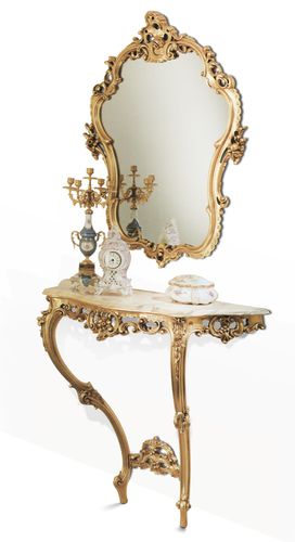 新巴洛克玄关桌 - ART. 07 - Casta Diva Interiors - 木质 / 带镜子 / 家用