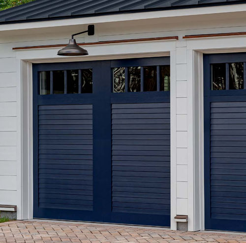 复合材料车库门 - CANYON RIDGE® LOUVER - Copy door - 分段 / 平开 / 钢