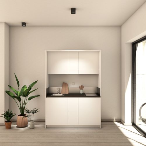 现代迷你厨房 - ARIA 154 - MiniCucine.com - 紧凑型 / 三聚氰胺 / 整体式