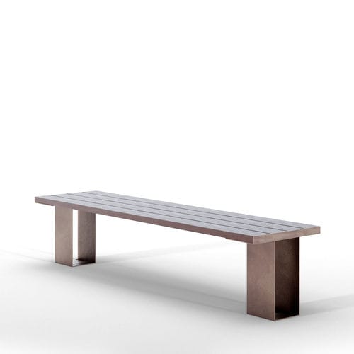 现代风格公共长椅 - LIBERTY RECY seat - THE ITALIAN LAB SRL - 镀锌钢板 / 再生塑料 / 无靠背