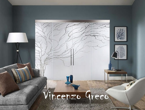 室内门 - Vincenzo Greco - 玻璃 / 滑动式 / 釉面