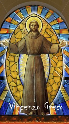金属窗户 - ST FRANCIS OF ASSISI - Vincenzo Greco - 固定式 / 彩绘大玻璃窗