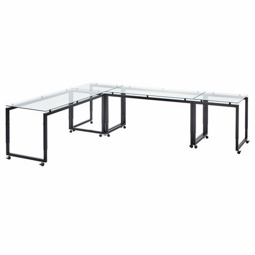 现代风格桌 - Slimline Flex Buffet - Mott Mobile Systeme GmbH &Co. KG - 木质 / 淬火玻璃 / 毛玻璃