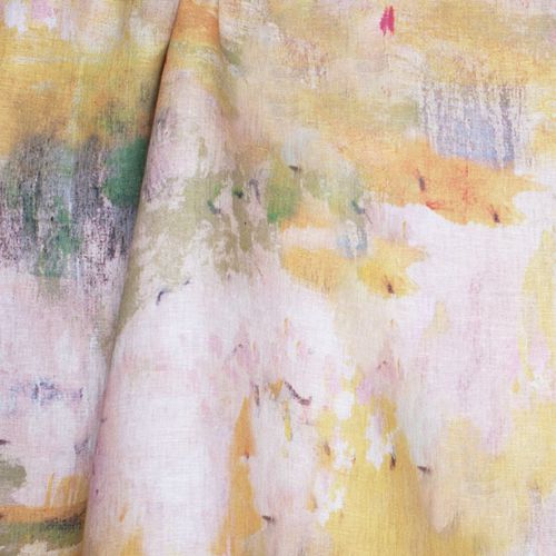 折叠式窗帘 - JAUNE - Maison Lévy - 图案 / 亚麻