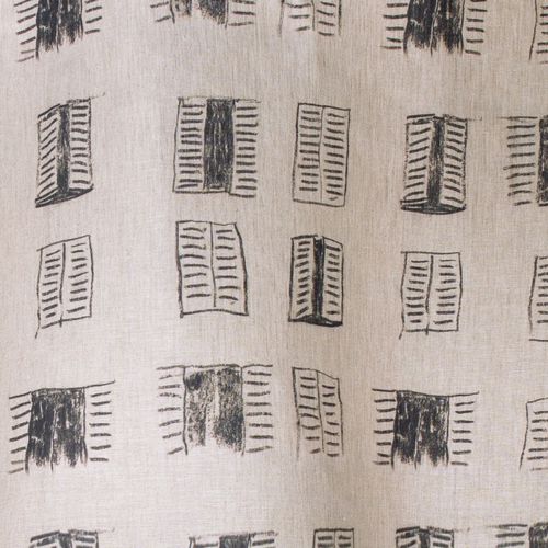 窗帘面料 - FENÊTRE SUR COUR - Maison Lévy - 图案 / 亚麻 / 印花