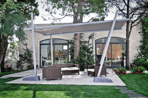 独立凉棚架 - PARTERRE : BAMBOO - Frigerio Living - 铝制 / PVC